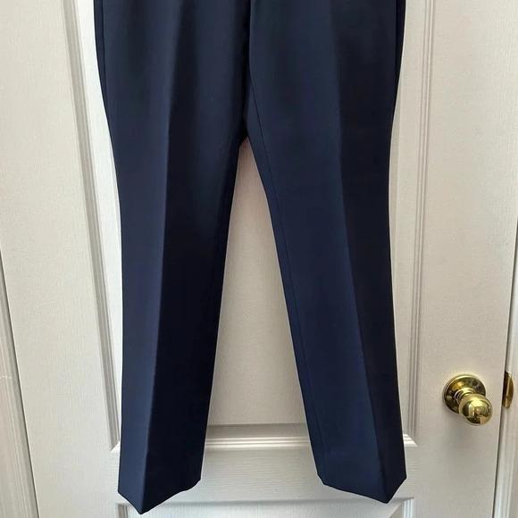 Banana Republic Pants High Rise  Crop Flare Leg Trousers Navy Blue Size 0 NWT - Picture 6 of 16